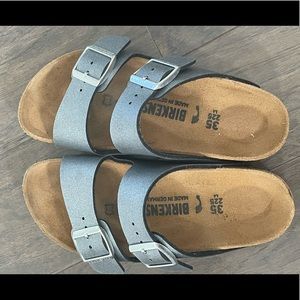 Birkenstock Glitter Gray Arizona Sandals